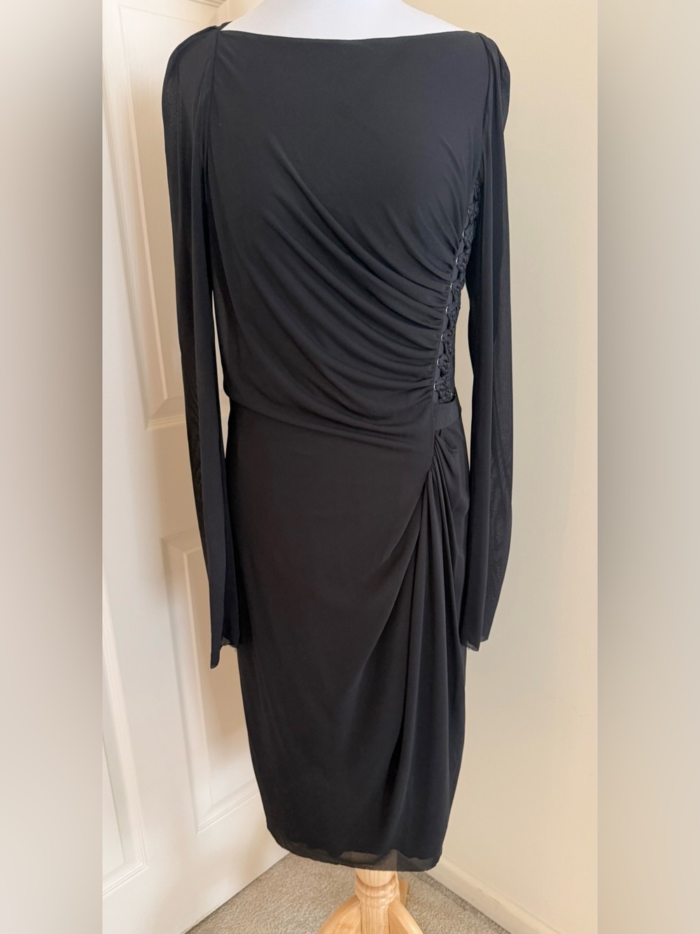 RACHEL ROY DRESSY DRESS CAVALLI STYLE BLACK SIZE 12US